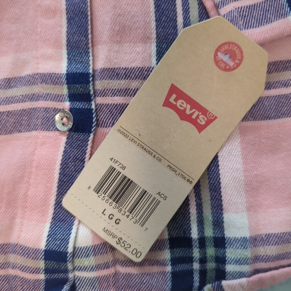 Set Of 2 NWT Levi's Children Size L Button Shirts Long Sleeves - Picture 6 of 16